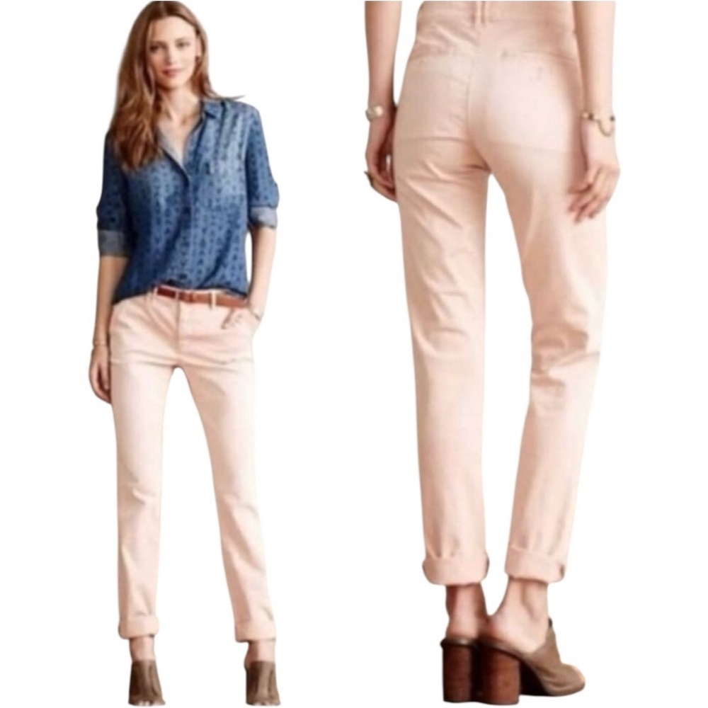 NWT Anthropologie/Pilcro relaxed fit “the HYPHEN” Chinos sz 27 - Pink